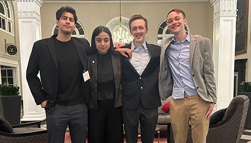 Ameera Aftab, Lukas Donaghue, Sean Sampler and Zaid Shehzad